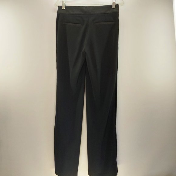 NWOT Almost Vintage Evening Wear Cambio Jet Black Tuxedo Wide Leg Pants Small - Picture 3 of 13